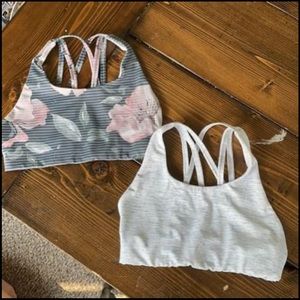 Two size small Senita strappy sports bra